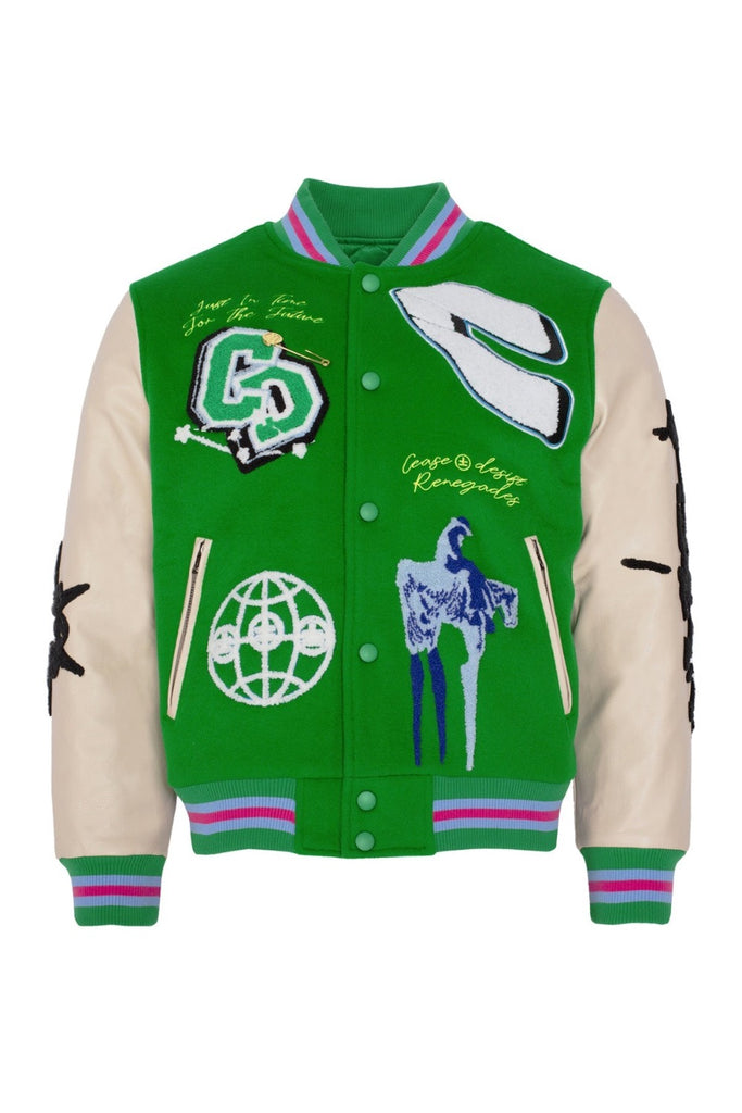 RENEGADES GREEN LETTERMAN JACKET – Cease & Desist